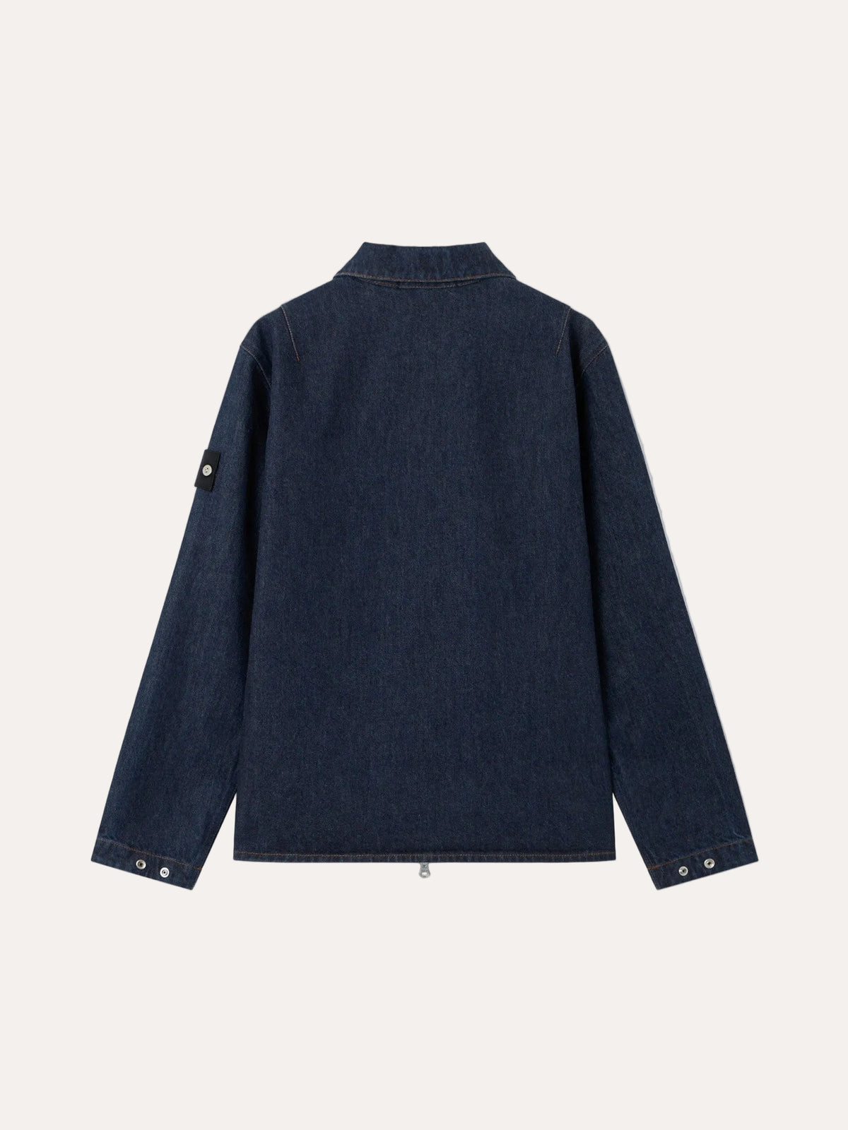 1200002 Indigo Denim-Rinsed Comfort-fit overshirt