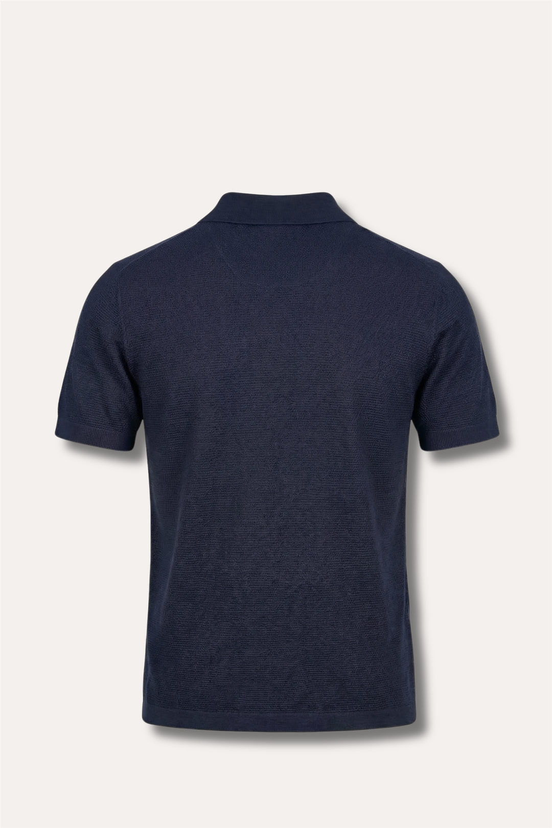 Structured Cotton Polo Navy