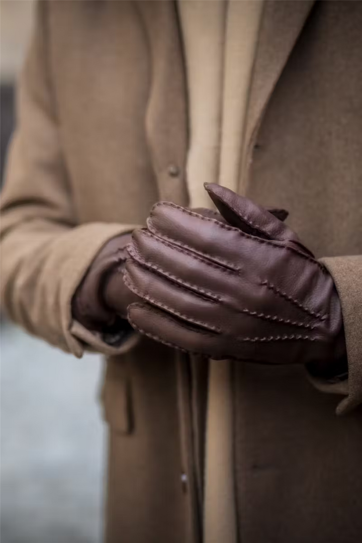 Matthew Deerskin Gloves Chocolate