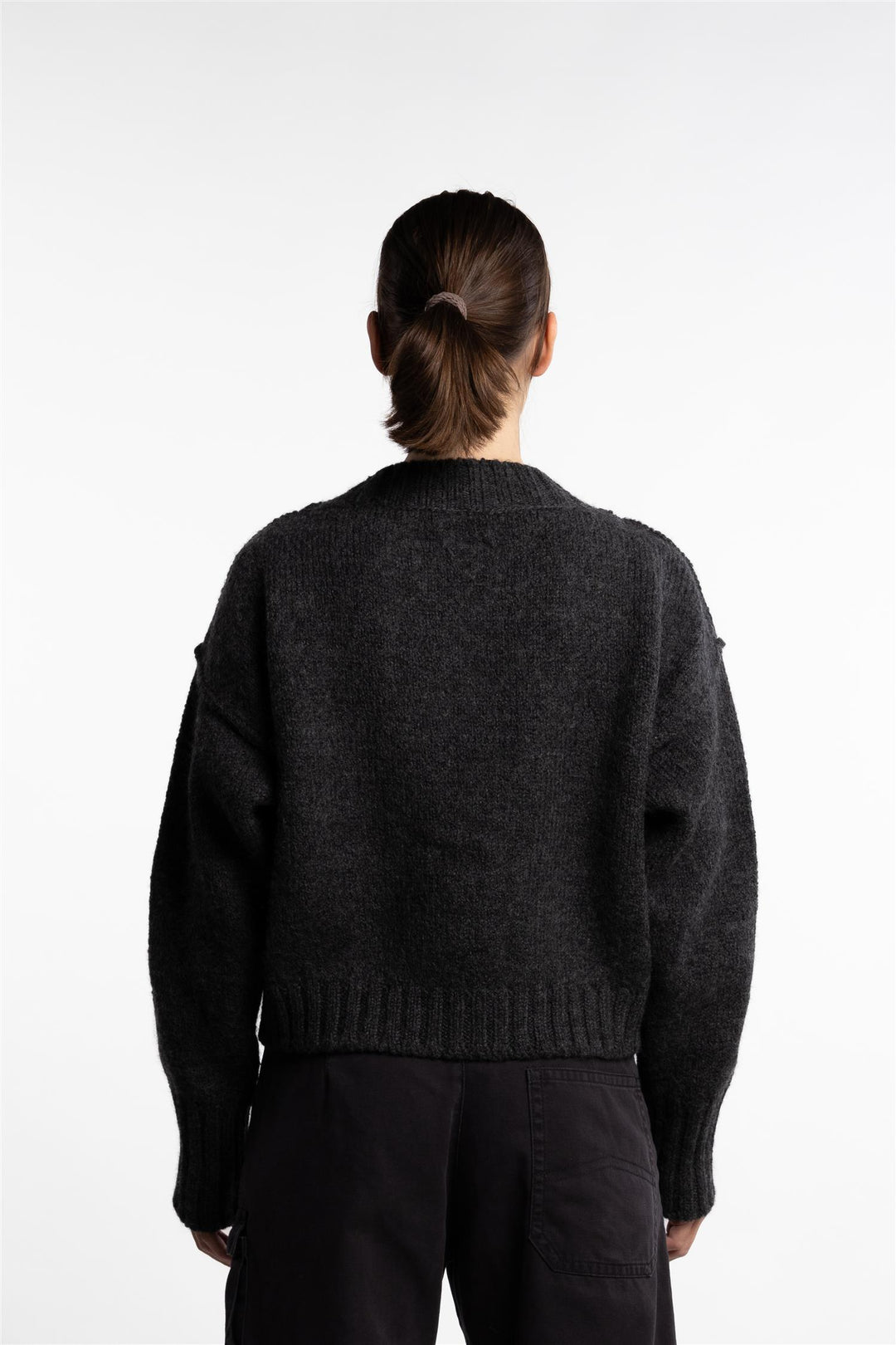 Knit Cardigan- Anthracite