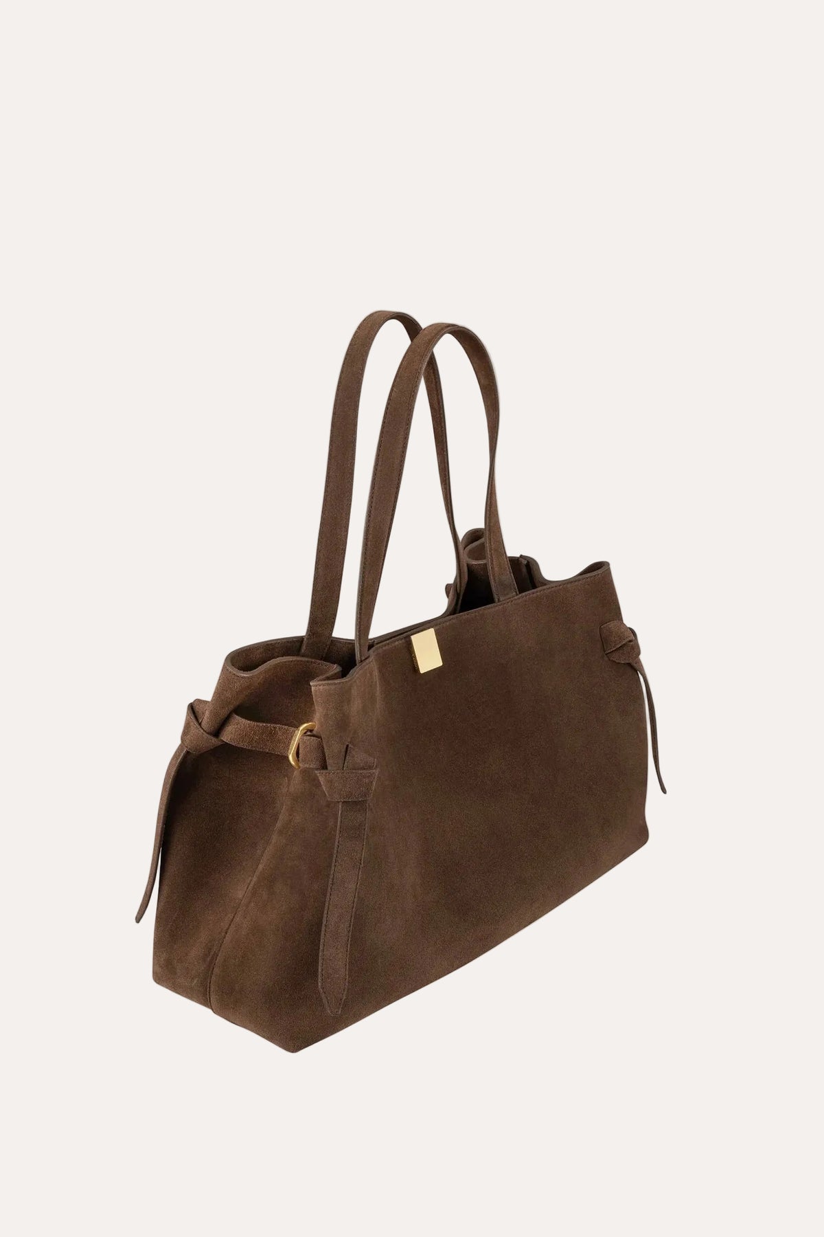 Gyoza Tote Chocolate Suede