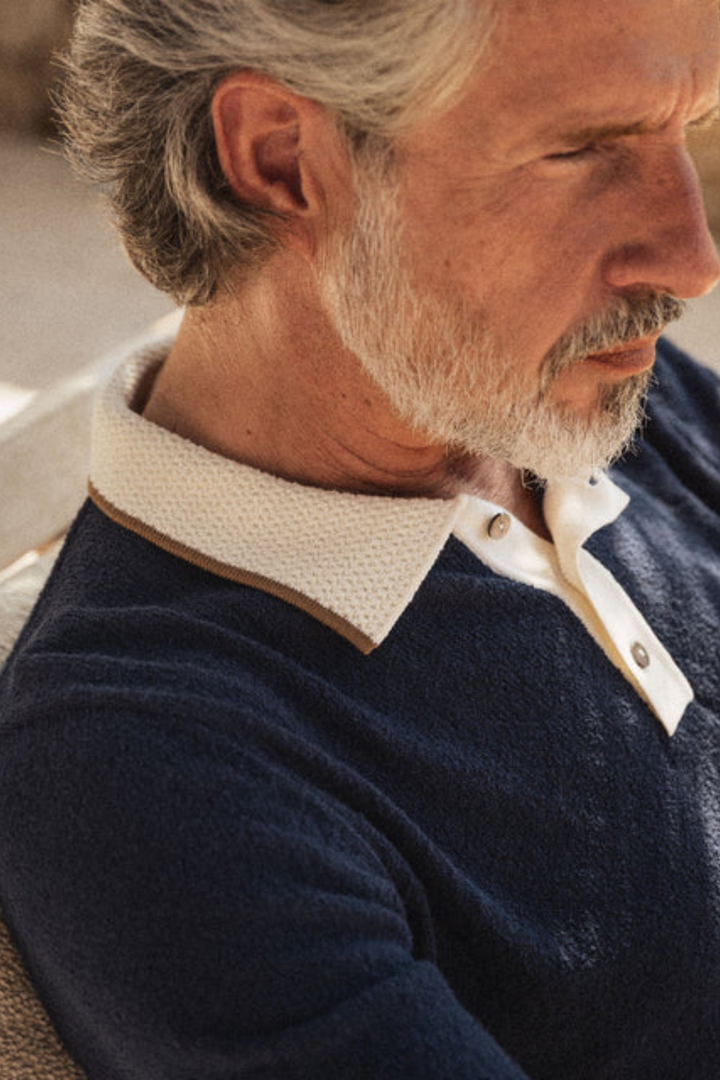 Francesco Polo SS Knit Estate Blue