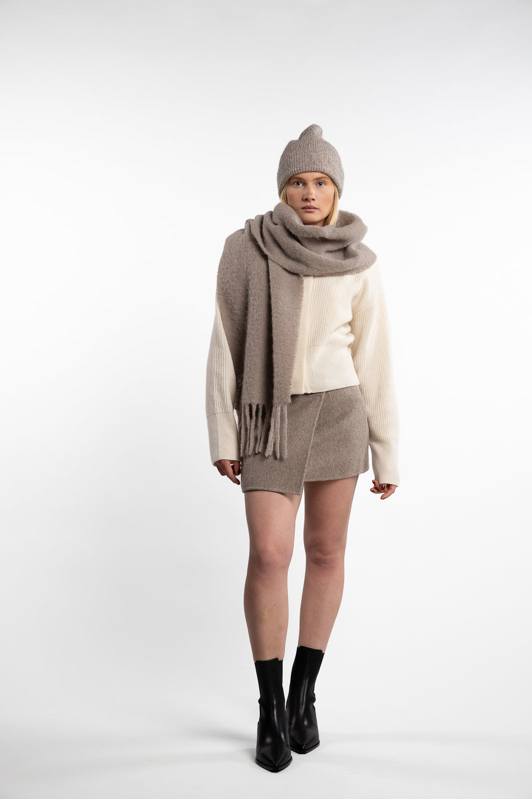 Rue Skirt- Taupe Melange