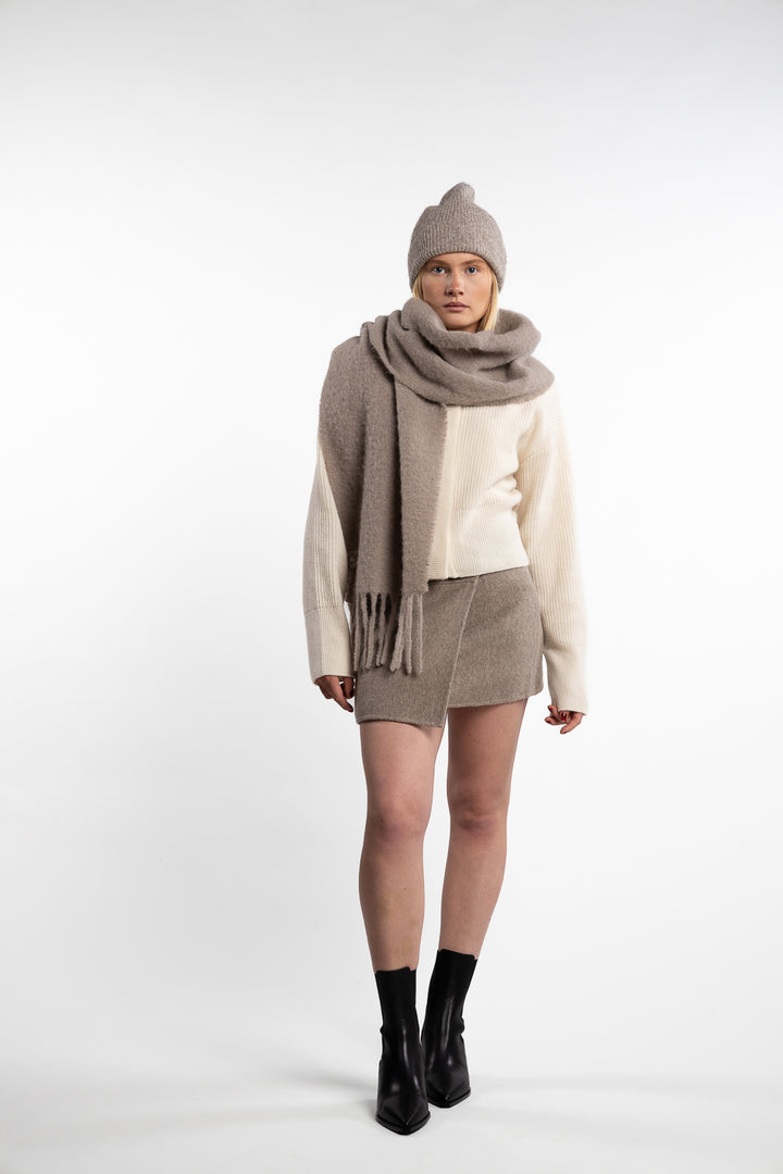 Rue Skirt- Taupe Melange