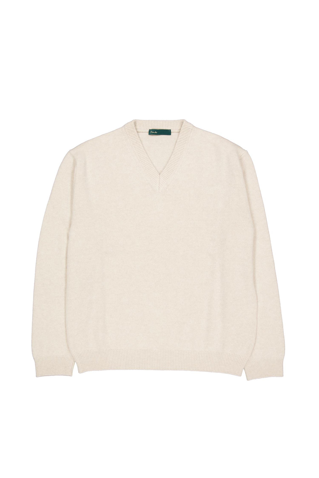 V-Neck Wool/Cashmere Sweater Cream