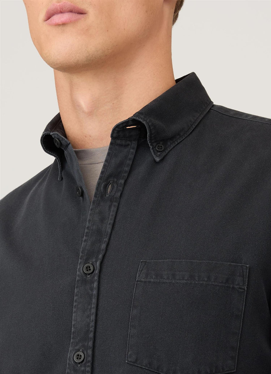 Button Down Twill Shirt Black