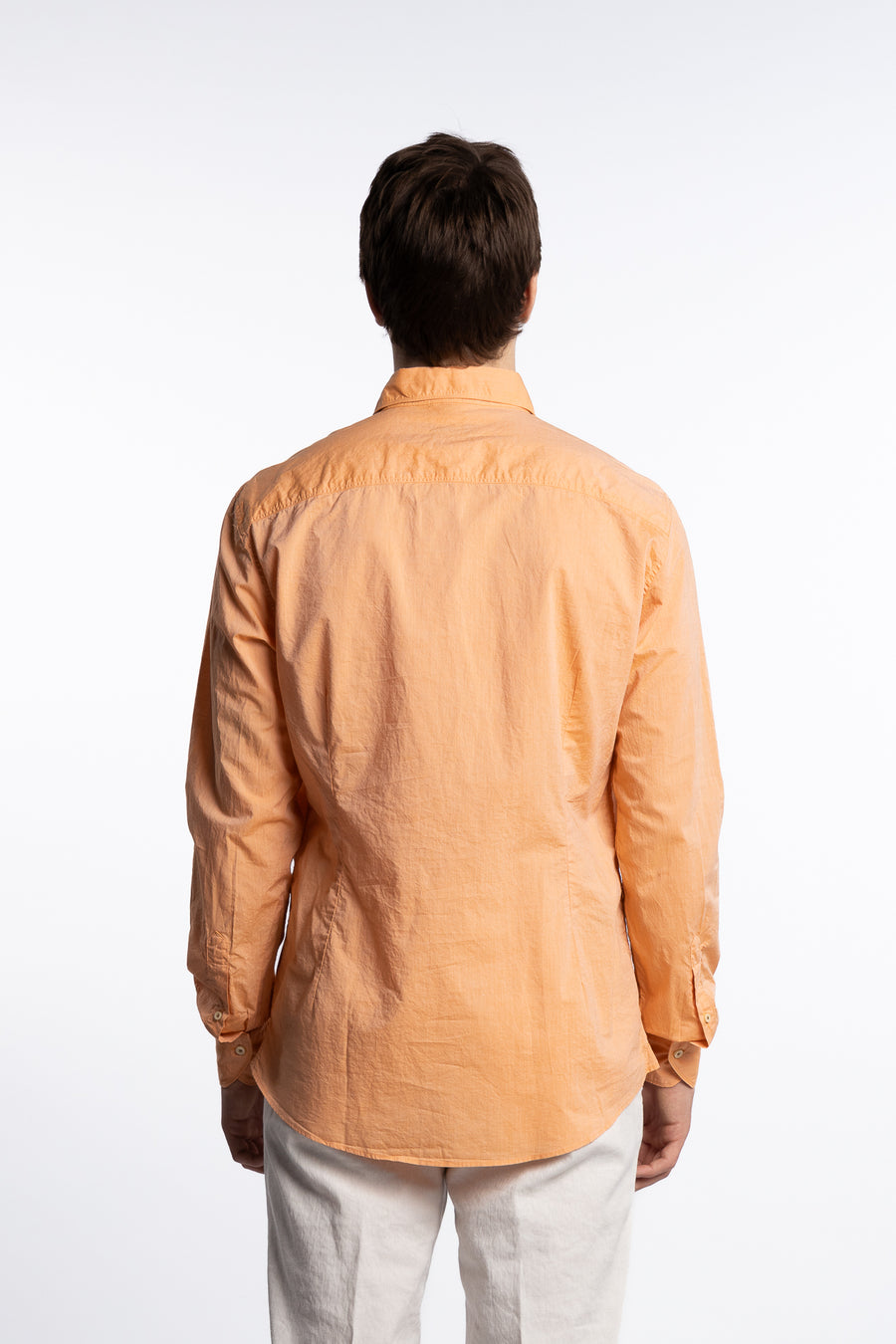 Slimline Cotton Shirt Light Orange