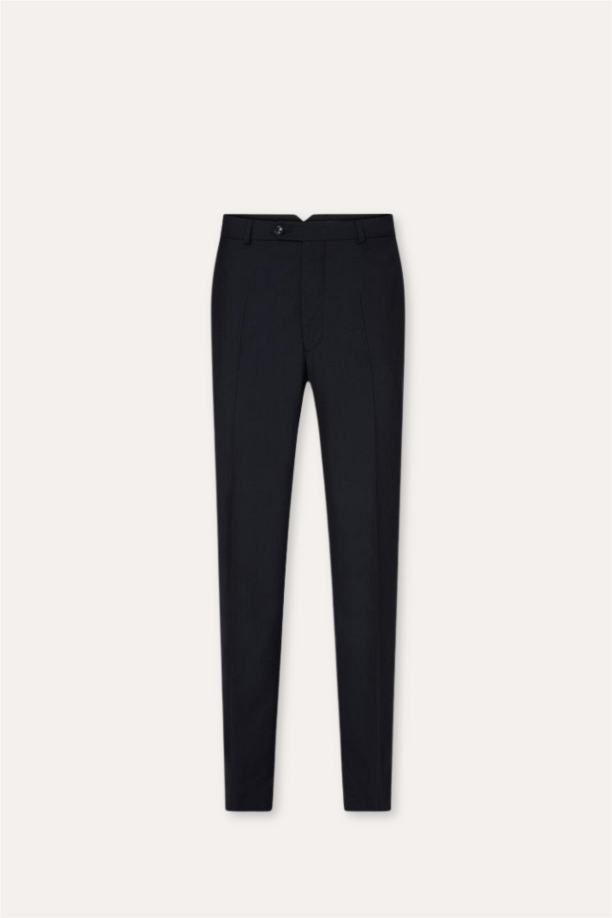 Del S Straight Fit Wool Trousers Navy