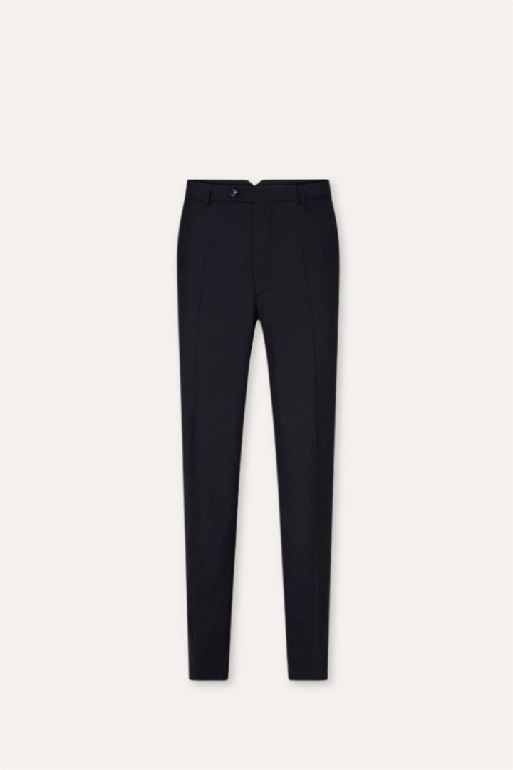 Del S Straight Fit Wool Trousers Navy