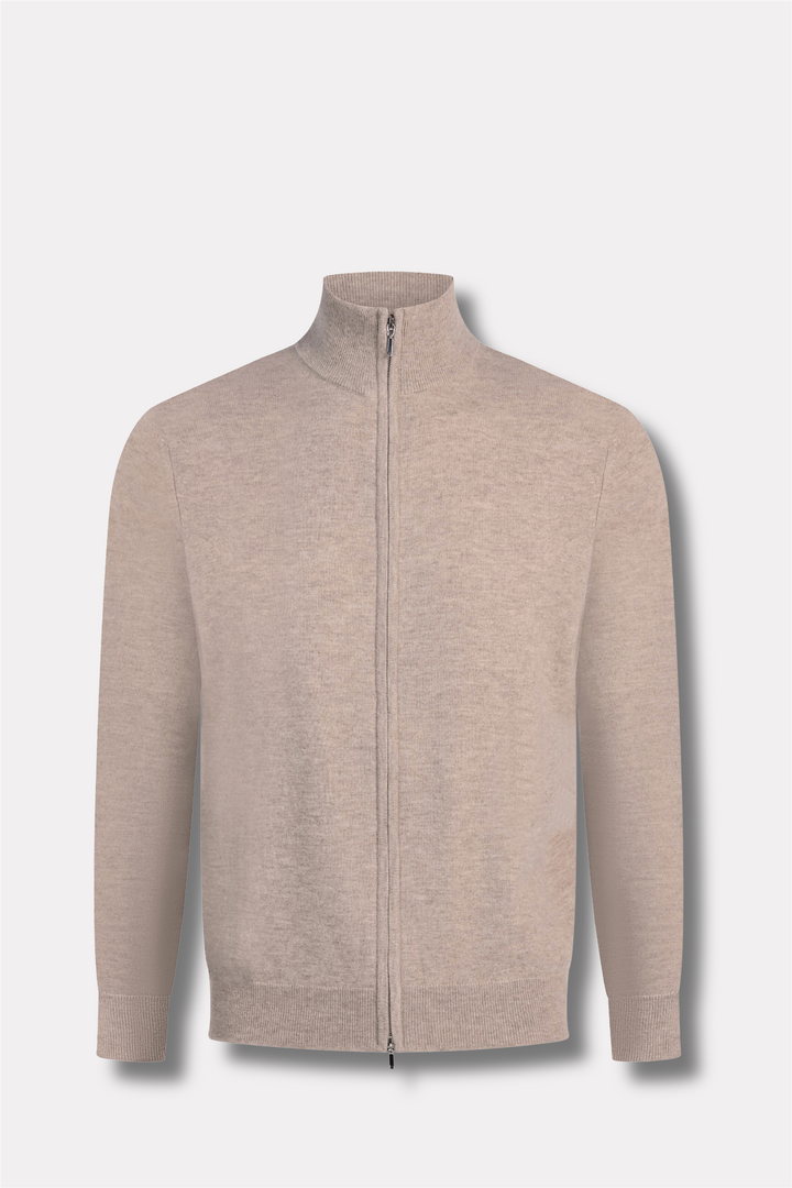 Ralph Full Zip Sweater Taupe