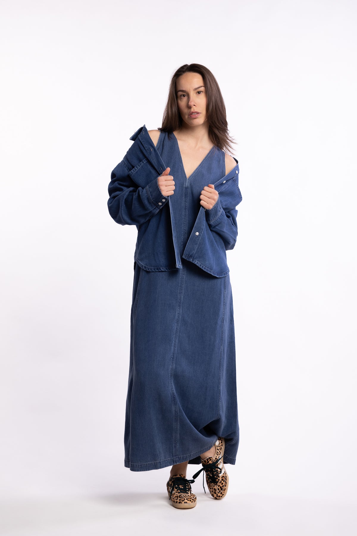 Saskylar Dress 15645 - Medium Denim Blue