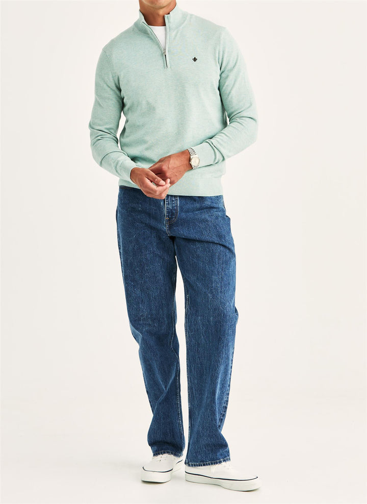 Riley Half Zip Green