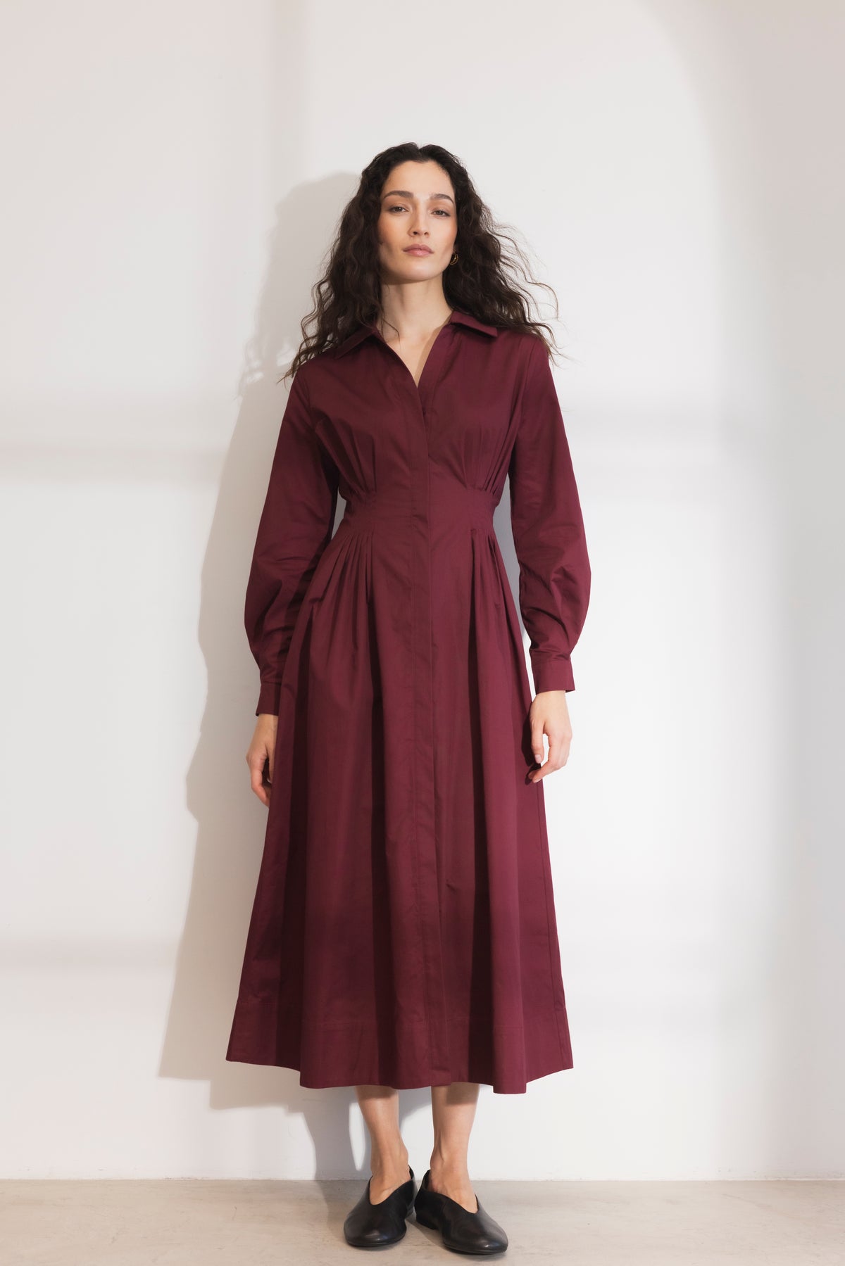 Noelle Dress - Dark Red