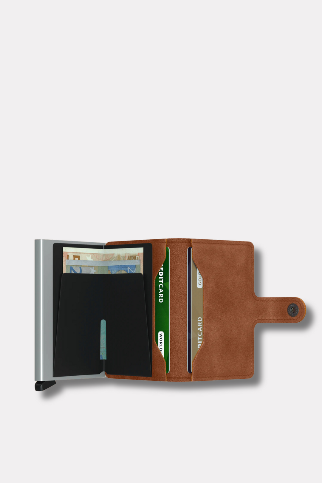 Miniwallet Vintage Cognac Silver