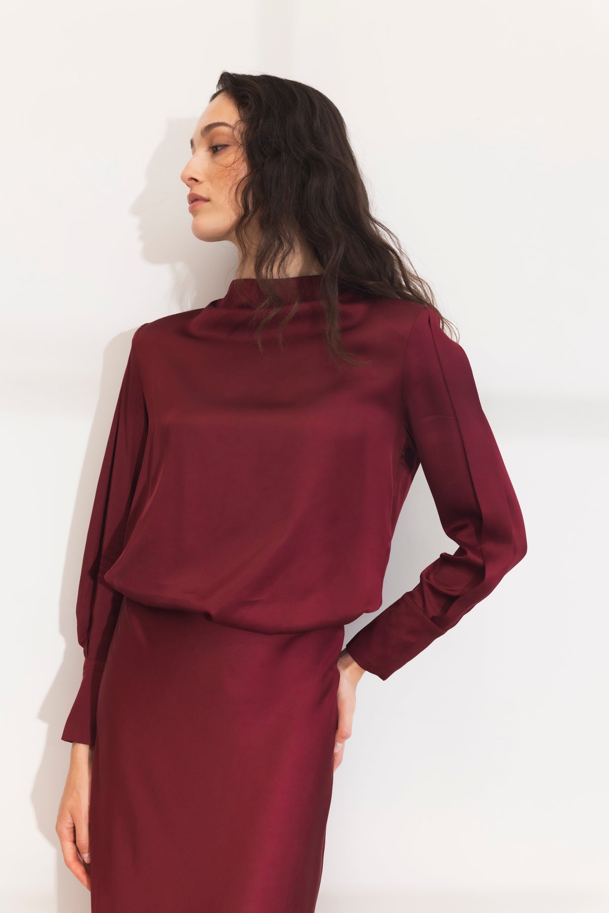 Arlene blouse - Dark Red