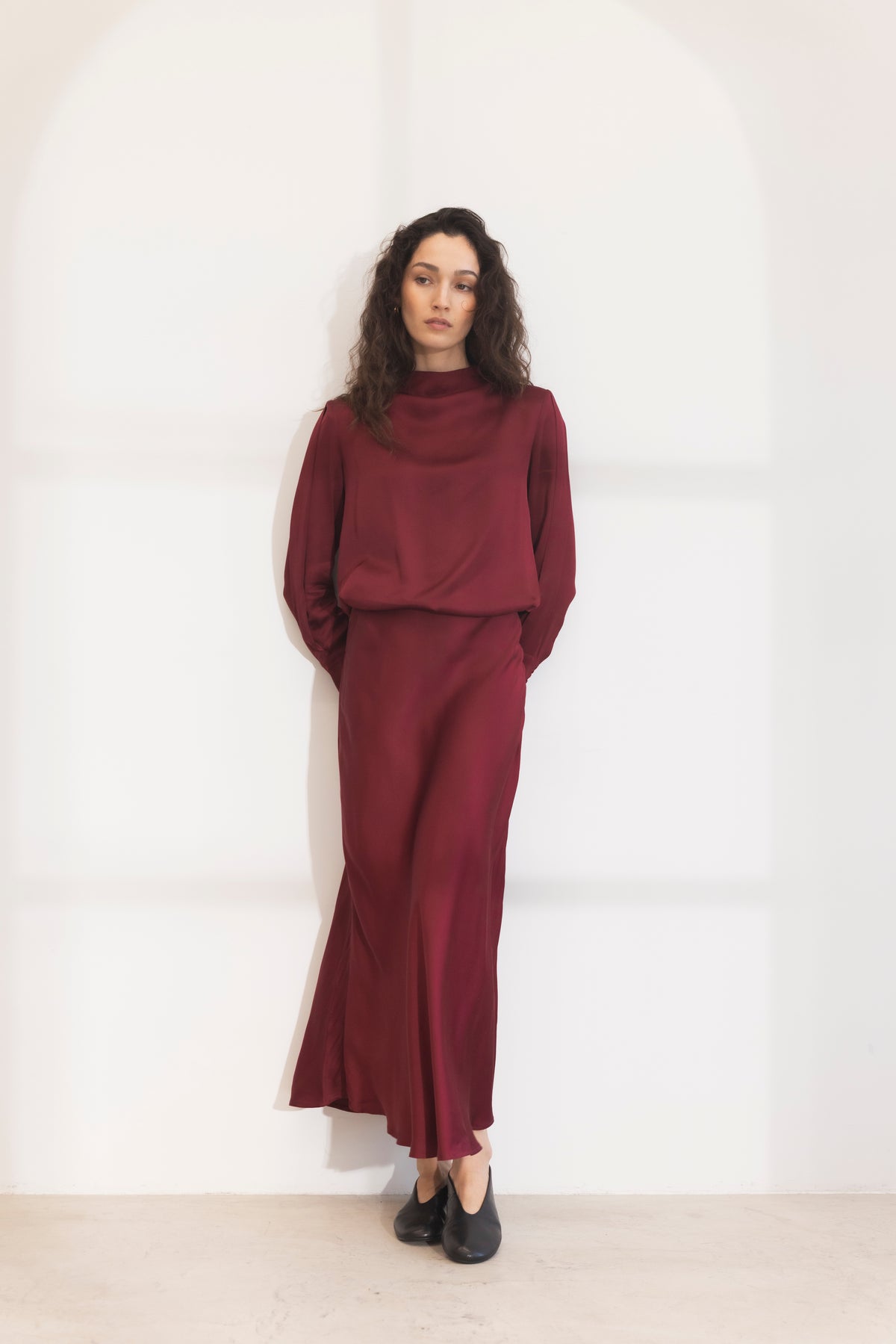 Arlene blouse - Dark Red