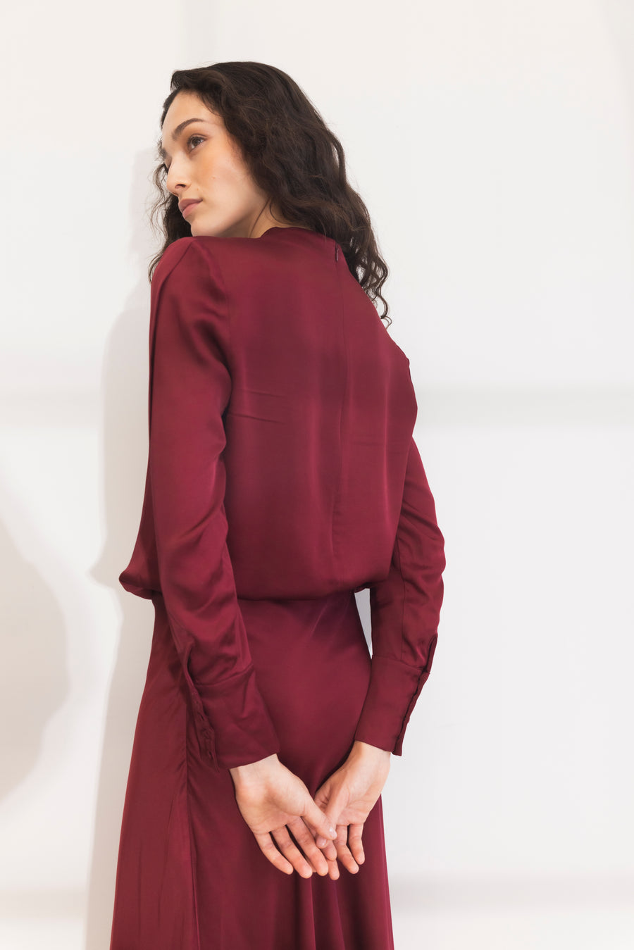 Arlene blouse - Dark Red
