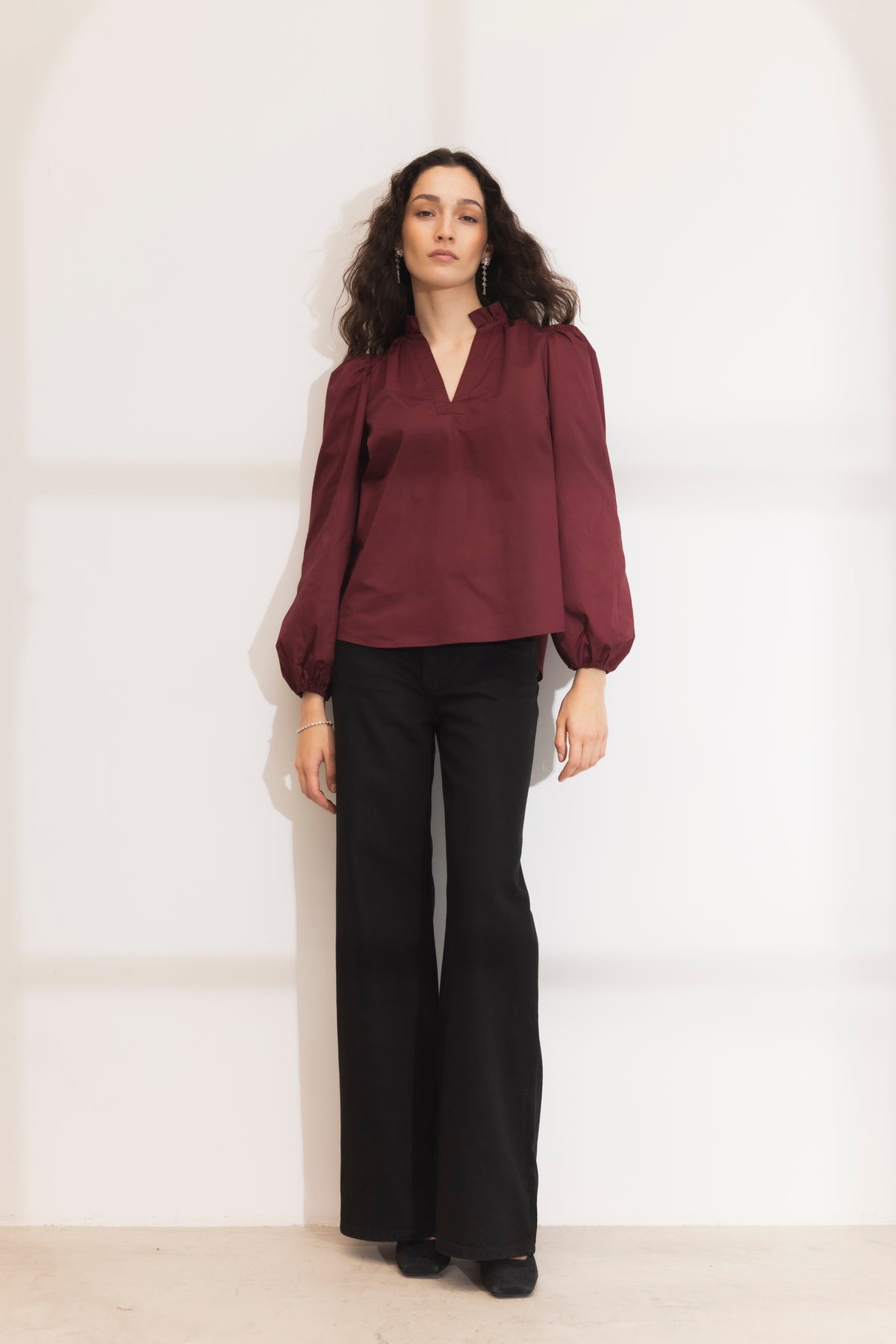 Infinity Blouse - Dark Red