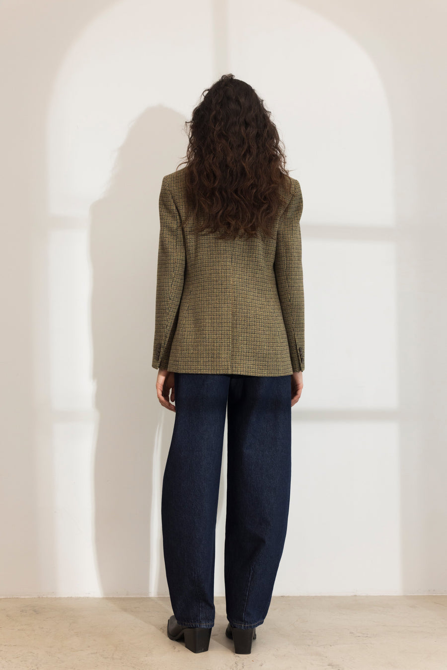 Brook Houndstooth Blazer - Green Houndstooth