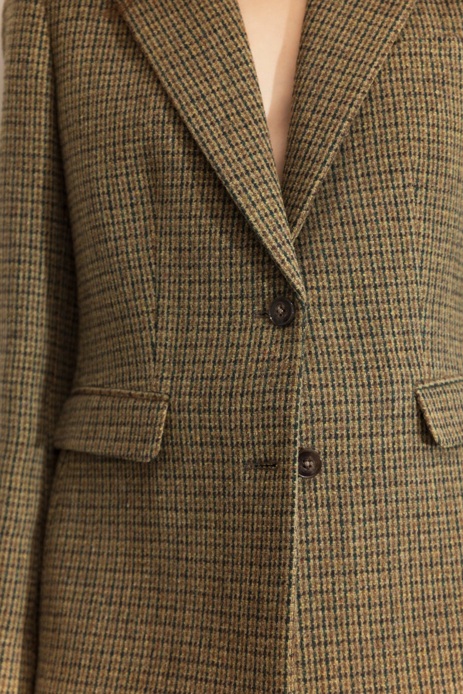 Brook Houndstooth Blazer - Green Houndstooth