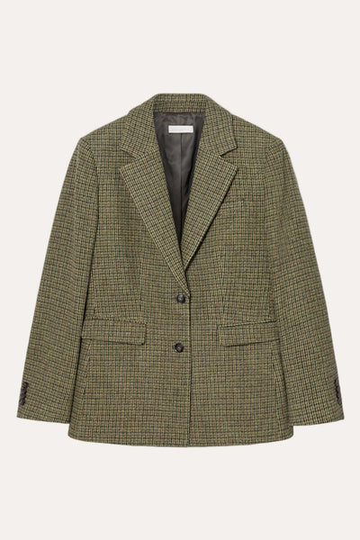 Brook Houndstooth Blazer - Green Houndstooth