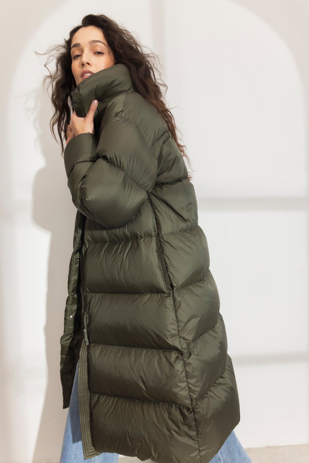 Whisper Down Coat - Dark Olive