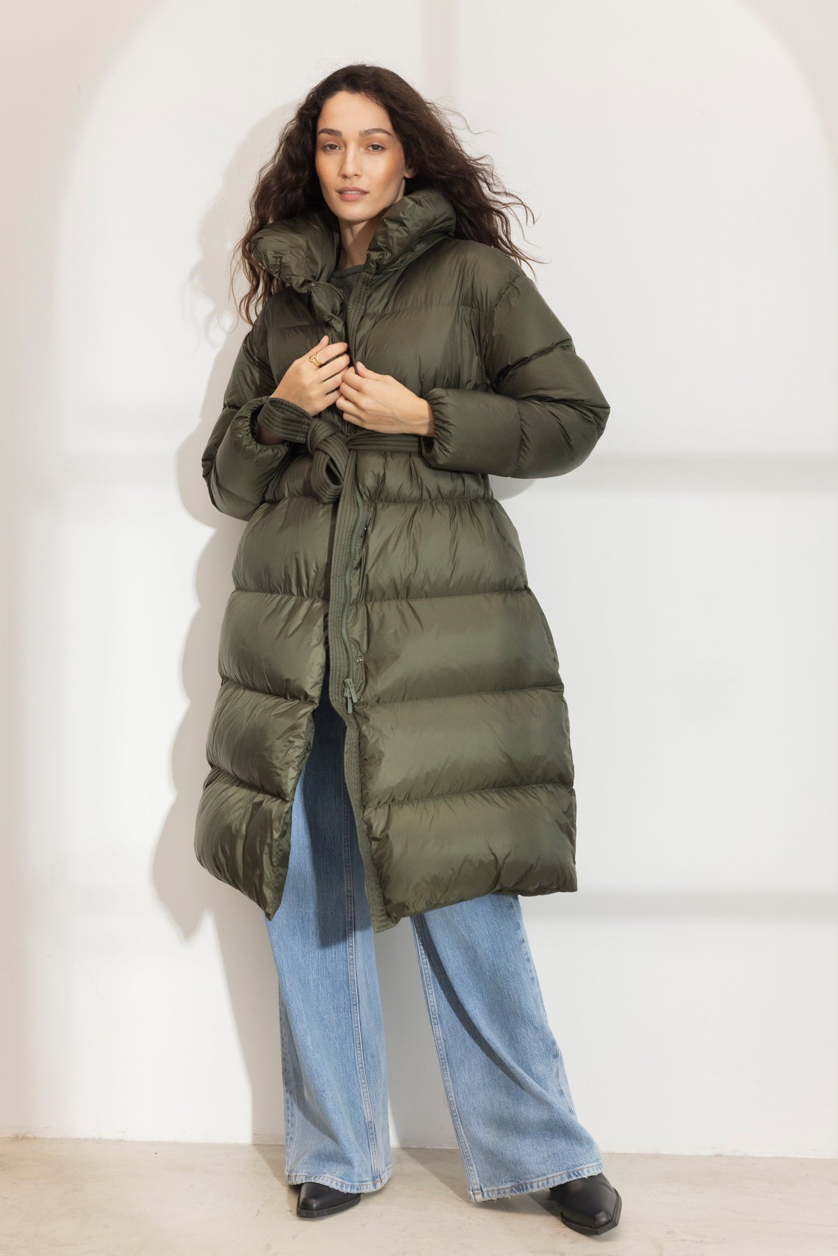 Whisper Down Coat - Dark Olive