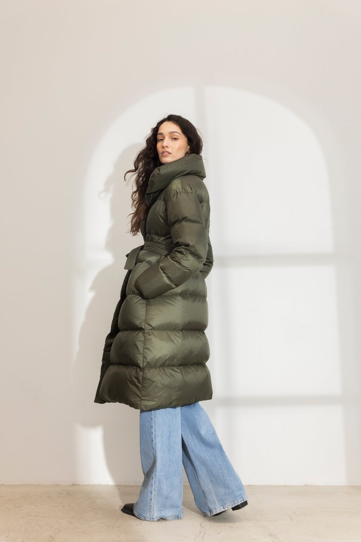 Whisper Down Coat - Dark Olive