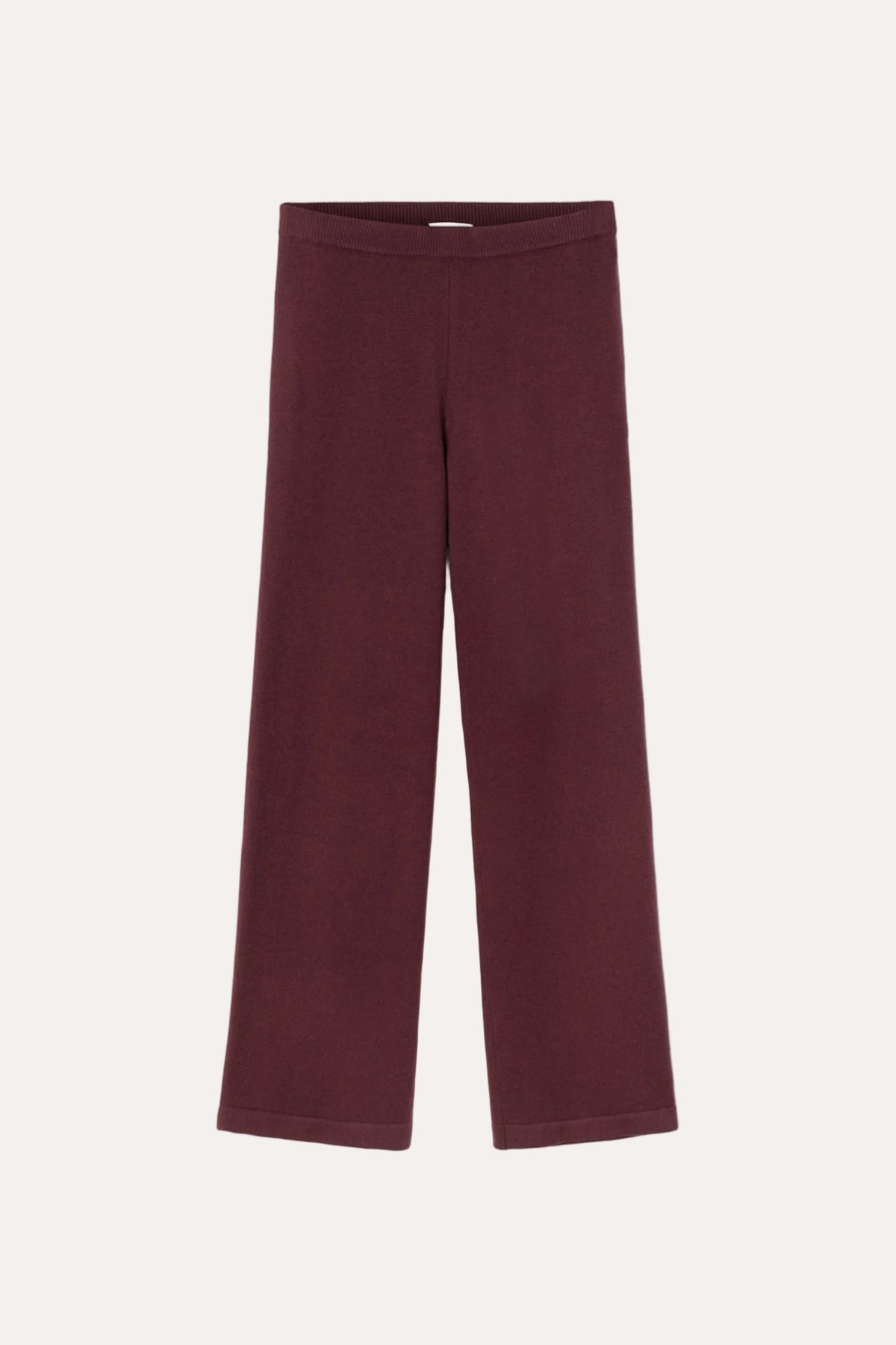 Talia Knit Trouser - Deep Plum
