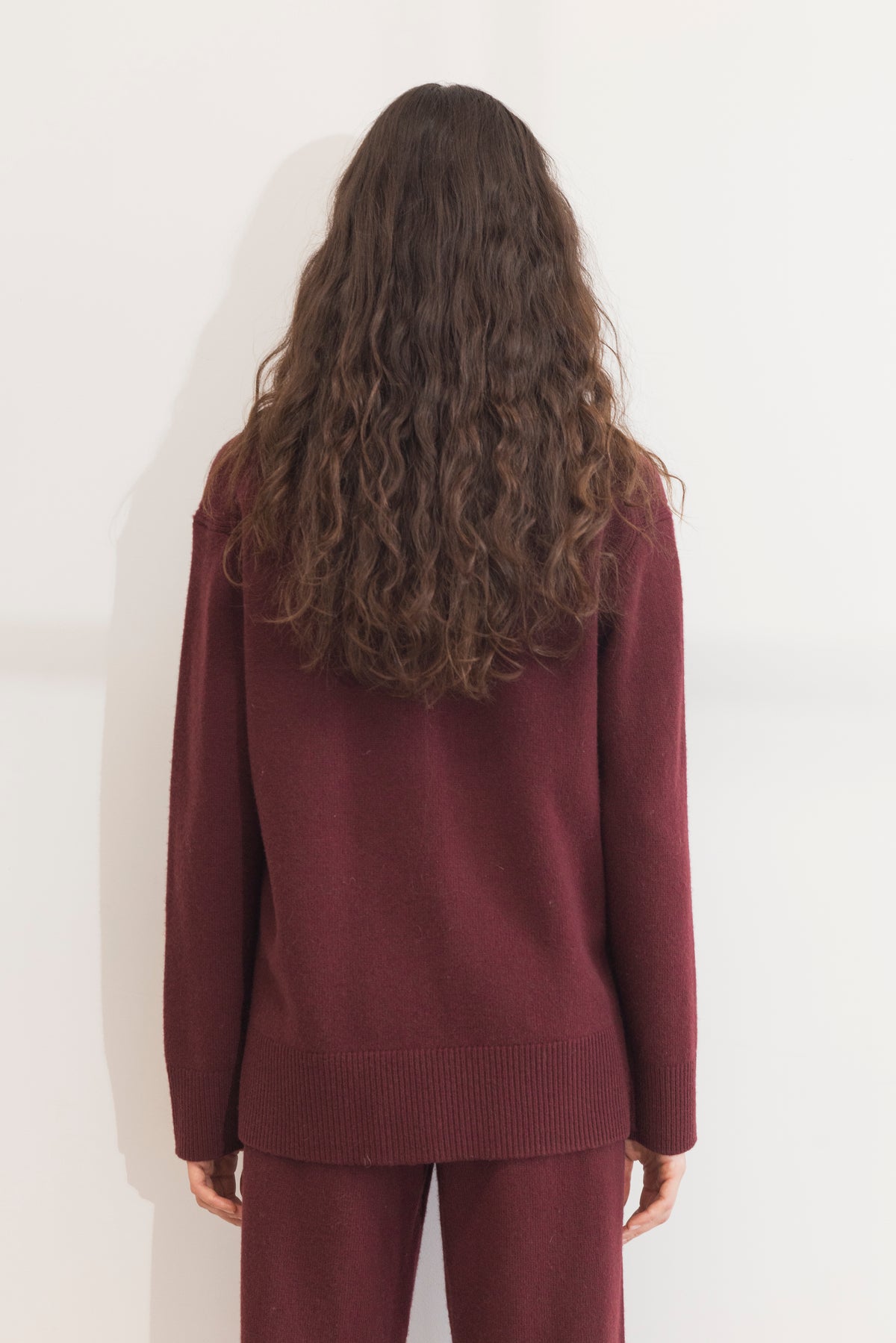 Talia Knit Trouser - Deep Plum