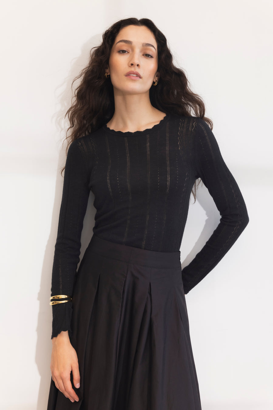 Safir Knit Top - Black