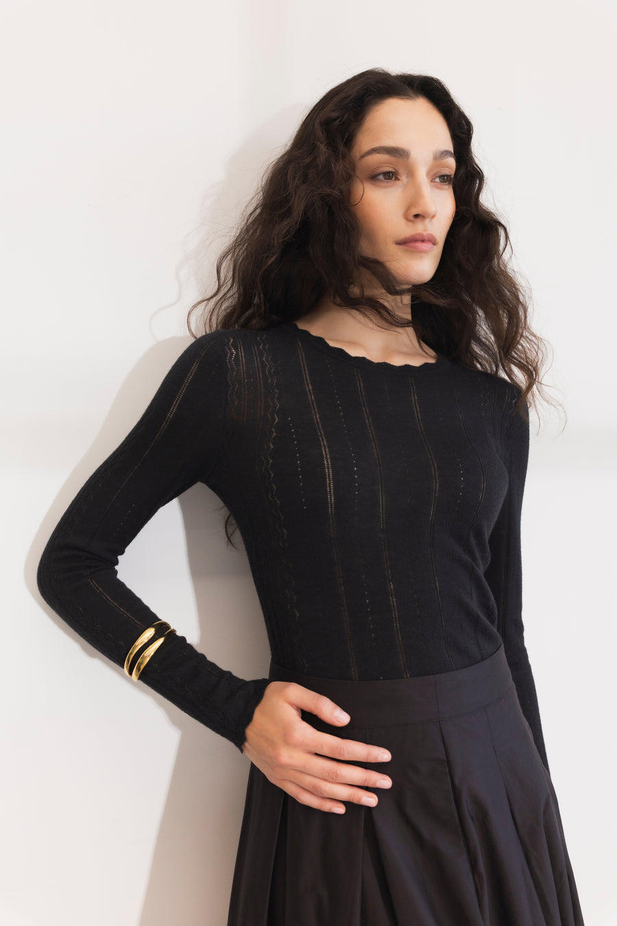 Safir Knit Top - Black
