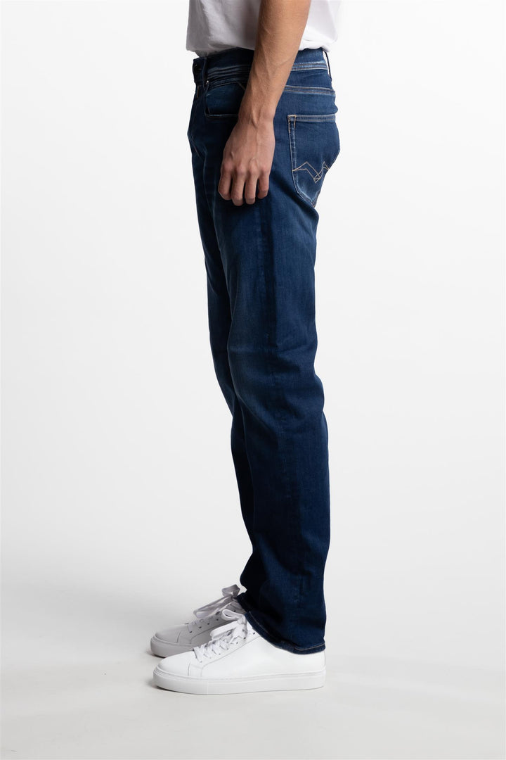 Grover Straight Fit Hyperflex Red Cast Indigo Denim