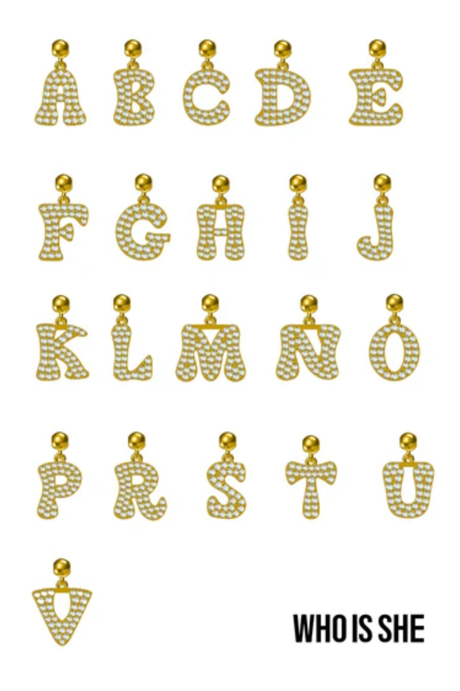 Letter Charm gold
