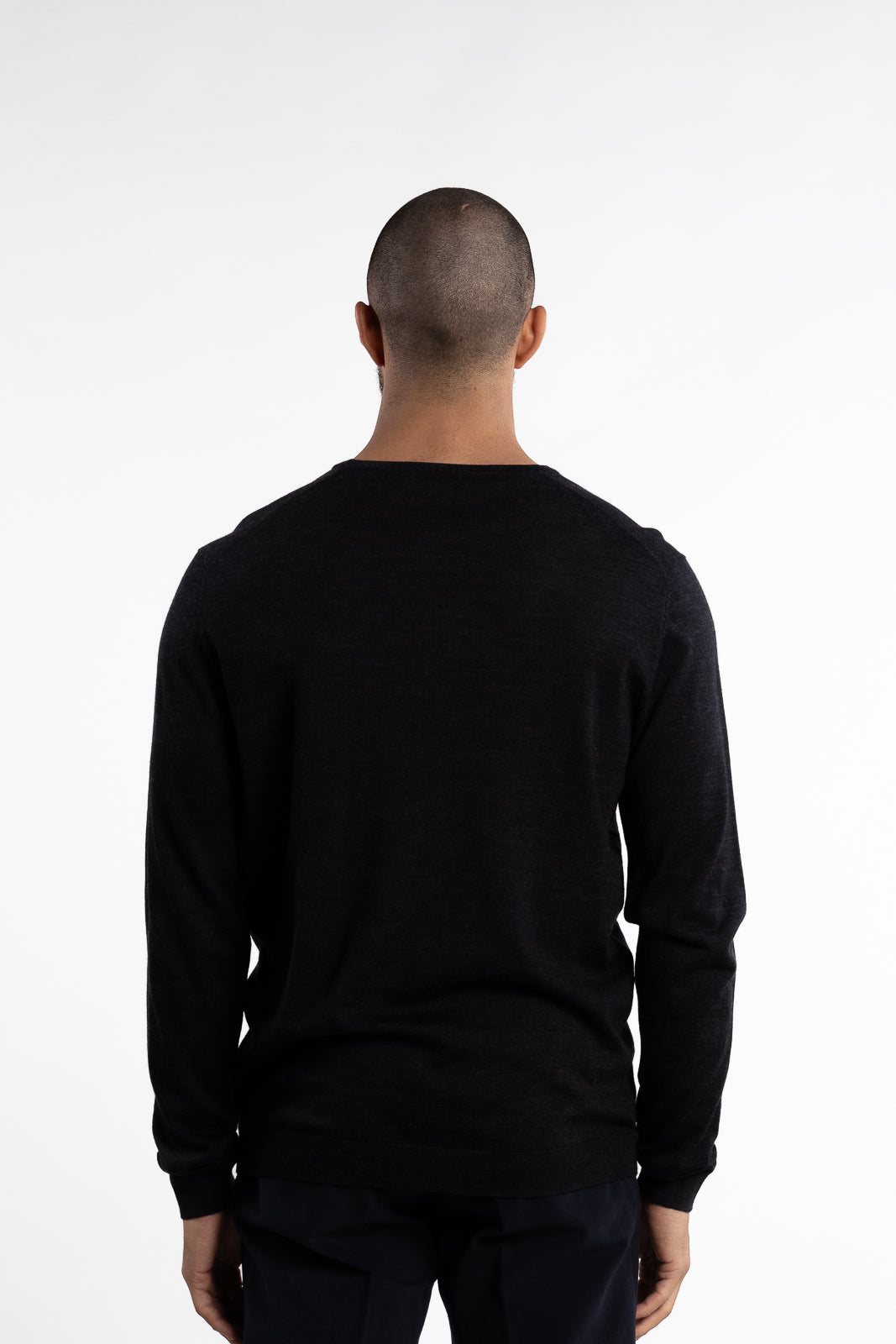 Rome O-Neck Sweater Coal Grey