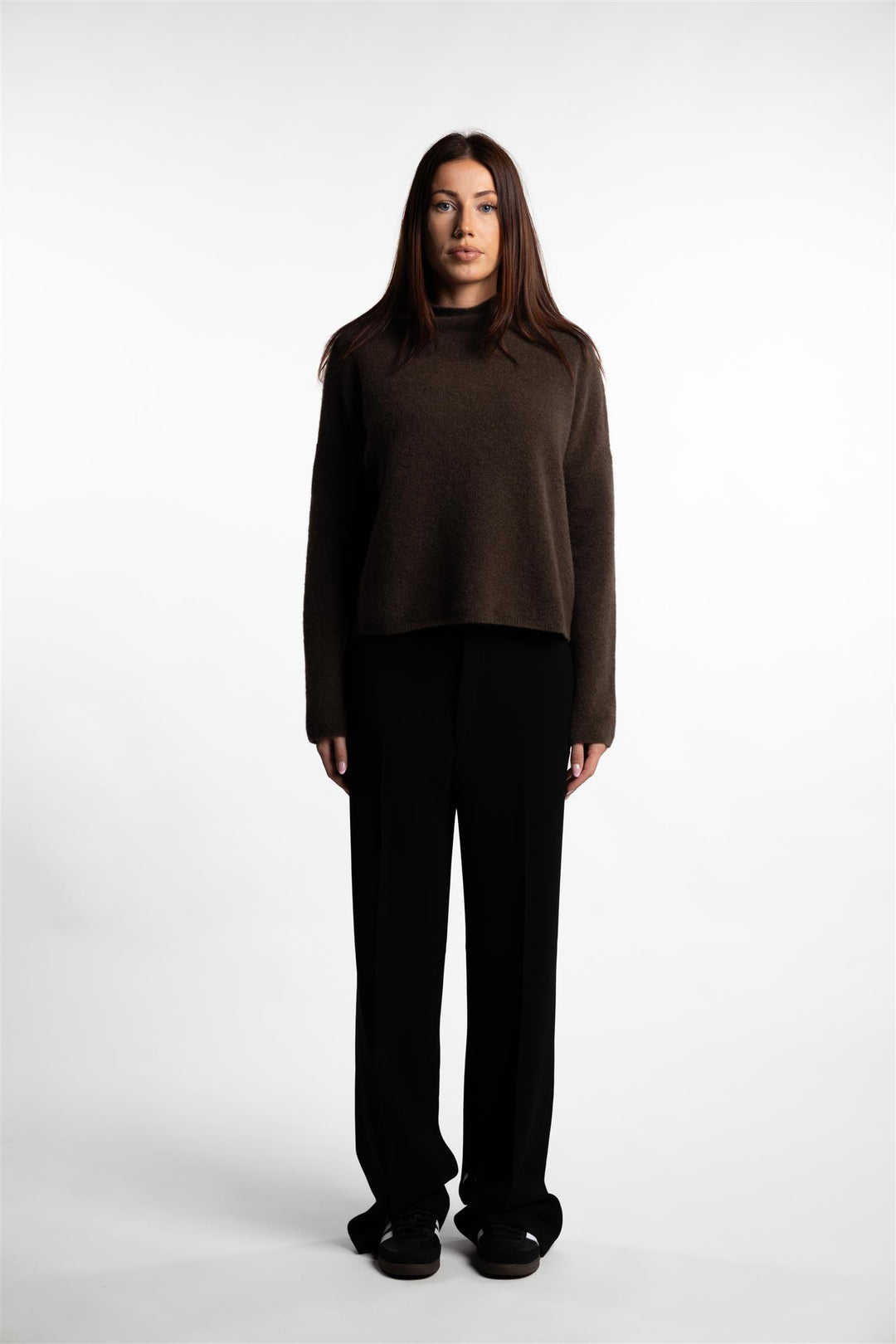 Mika Yak Funnelneck Sweater- Driftwood