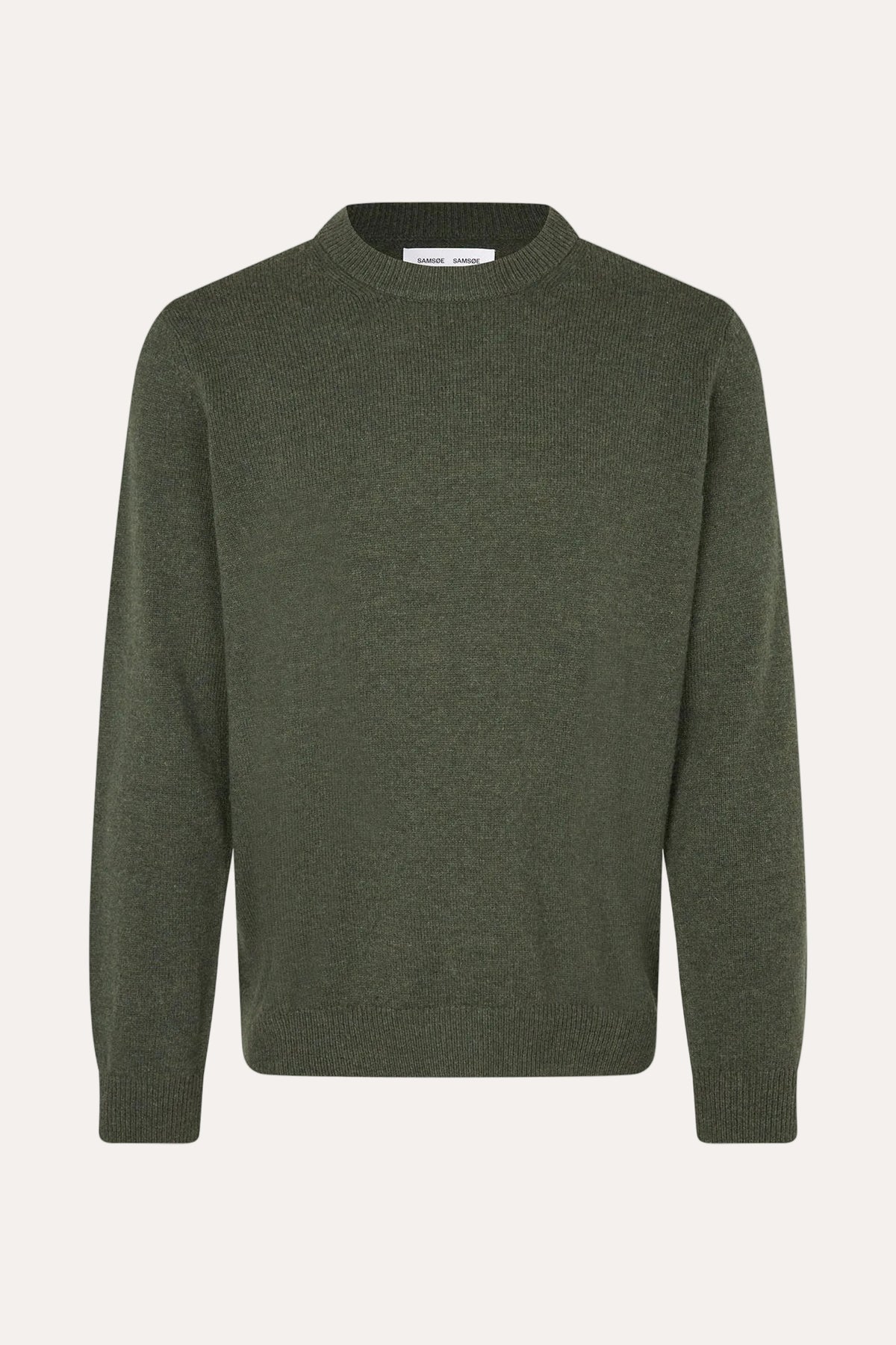 Isak Knit Sweater 15010 Forest Night – modell 1