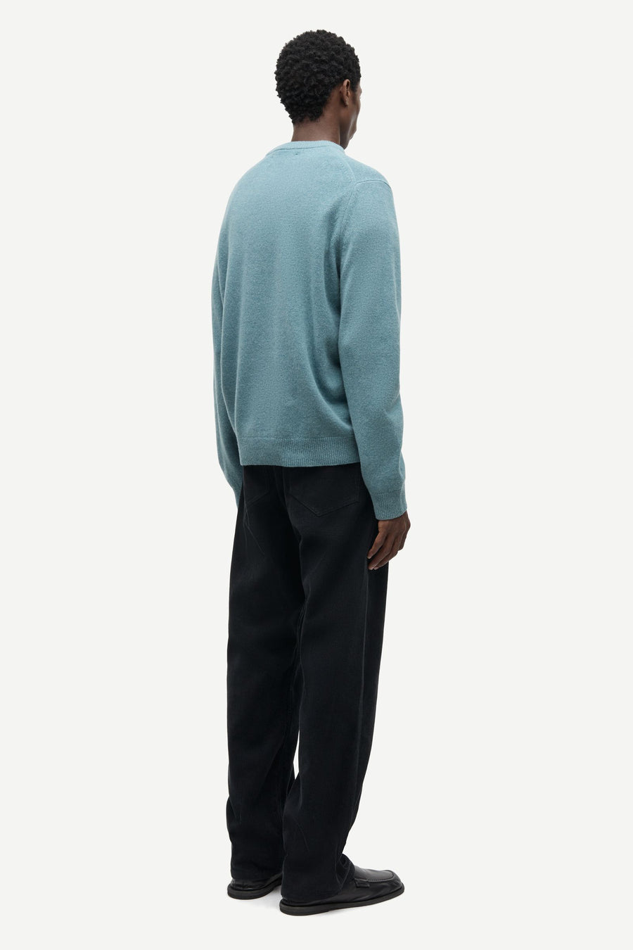 Isak Knit Sweater 15010 Stormy Sea – detalj 3
