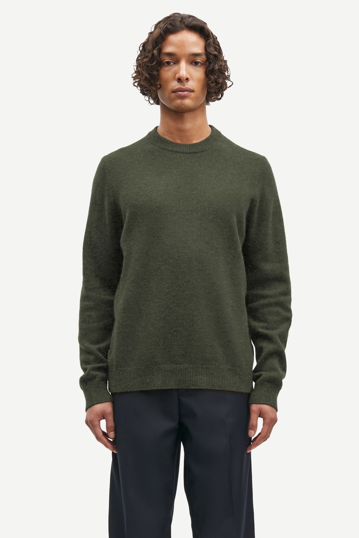 Isak Knit Sweater 15010 Forest Night – packshot