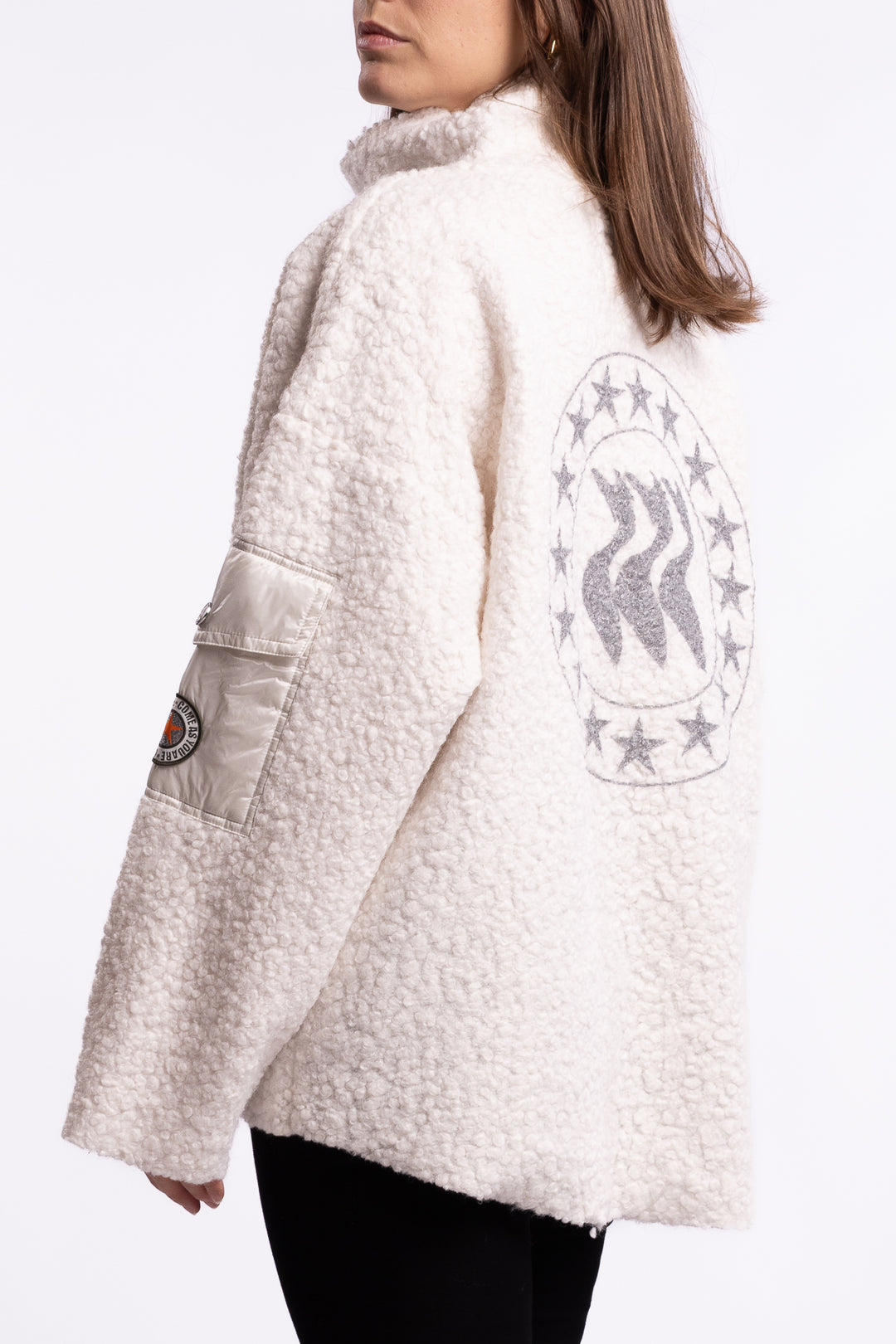 Nikki half zip - White