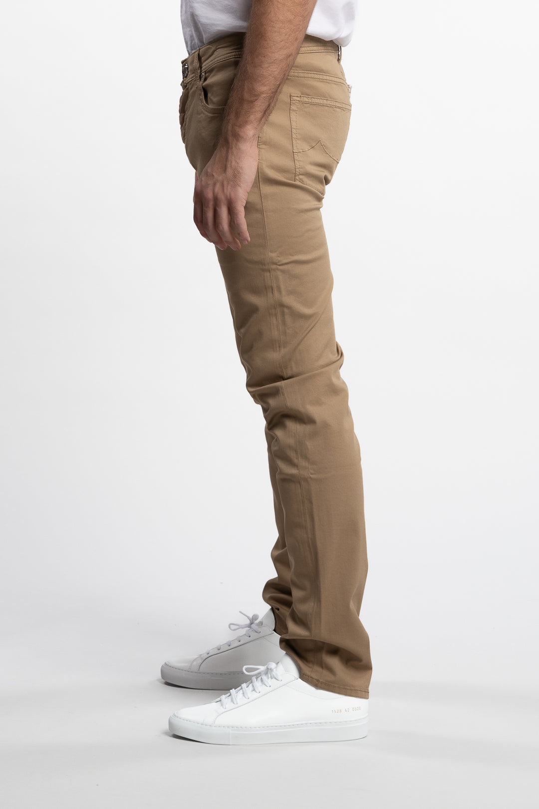 Nick Stretch Cotton Lyocell Twill Pants Beige