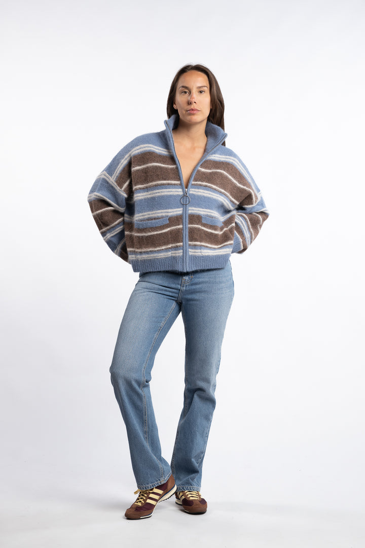 Tine Stripe Cardigan - Blue Stripe