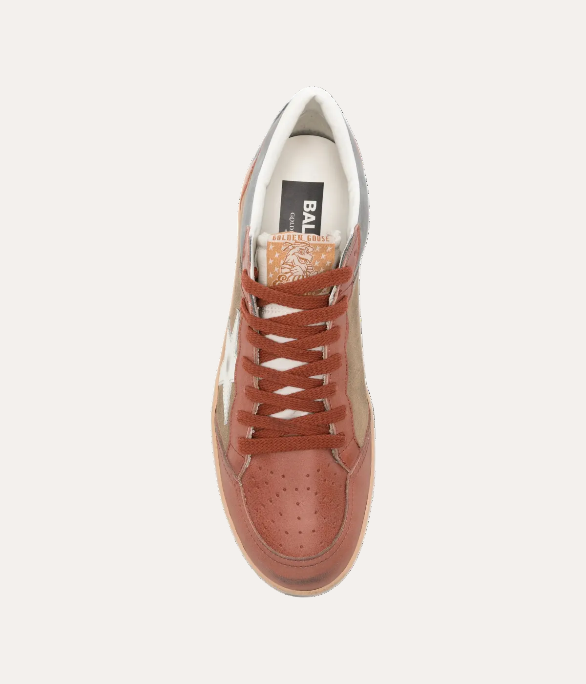 Golden Goose Ball Star Tobacco/Brandy/Beige - ovenfra