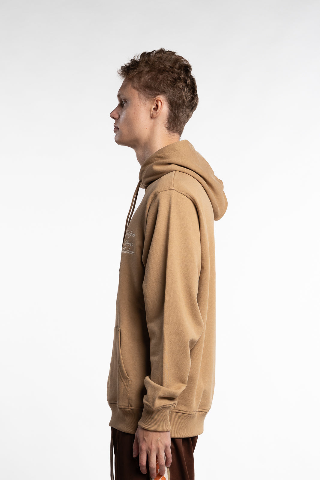 Le Hoodie Slogan Calligraphy Beige