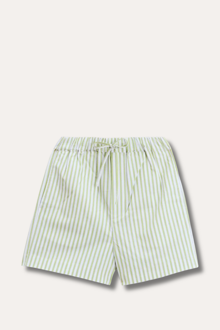 Loose Stripe Shorts - Green stripe