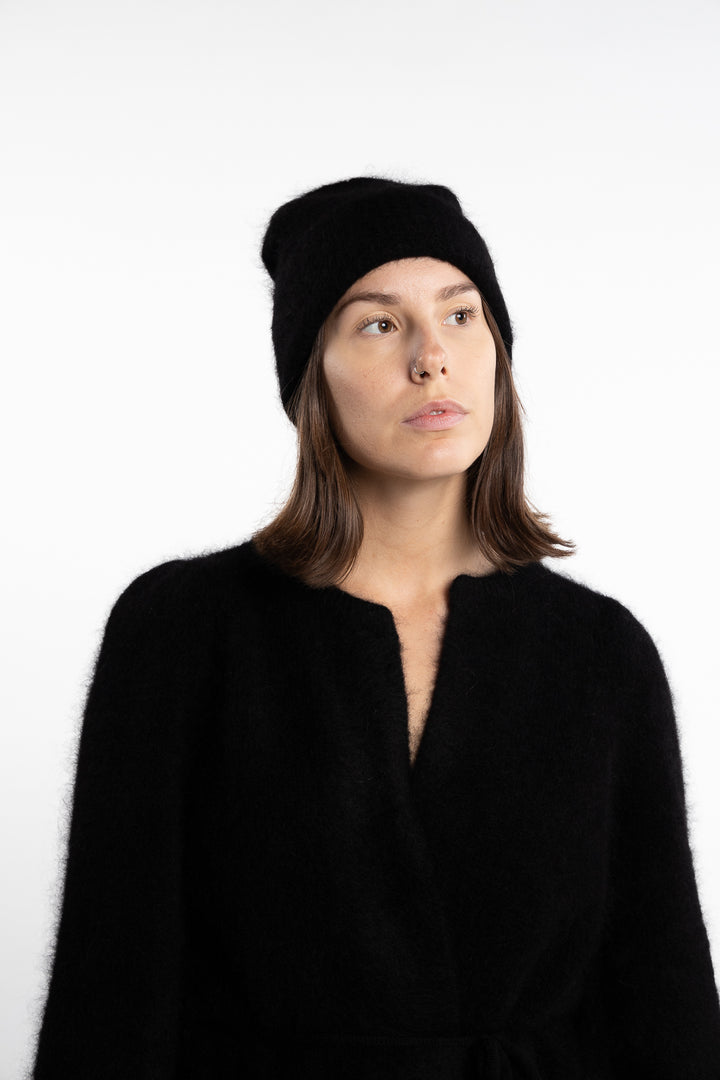 Silje Chunky Hat- Black