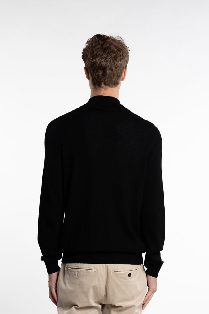 Merino John Zip Black