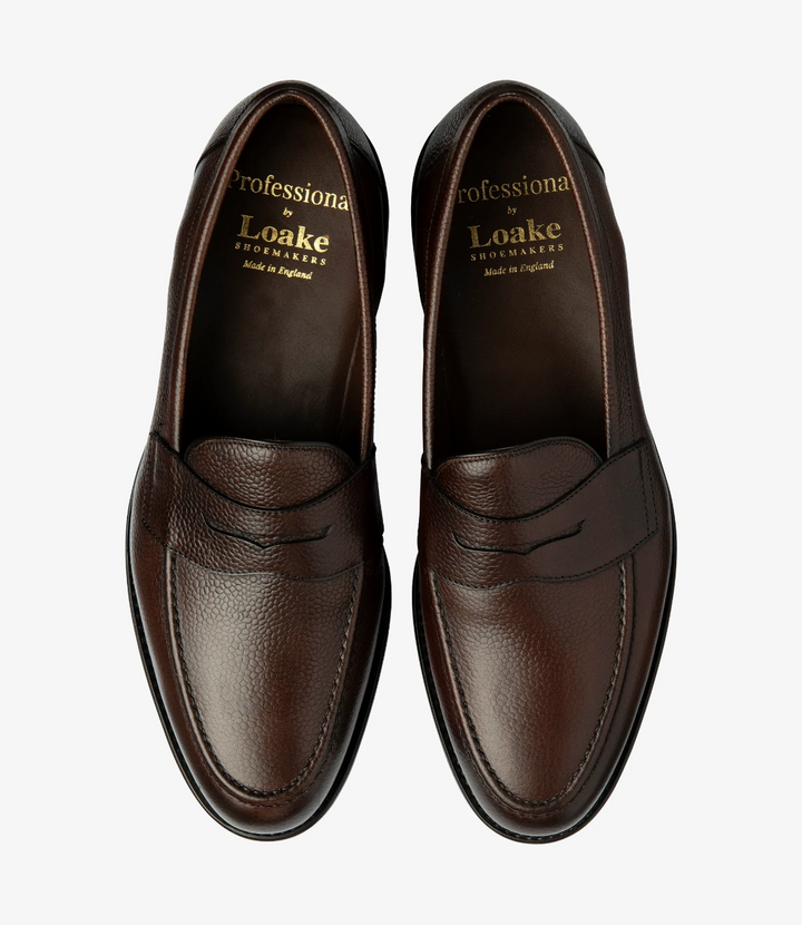 Imperial Penny Loafer Dark Brown Grain