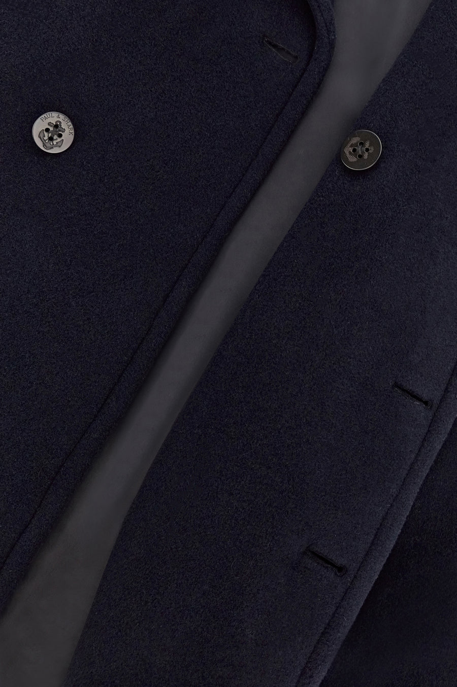True Peacoat In Wool And Cashmere