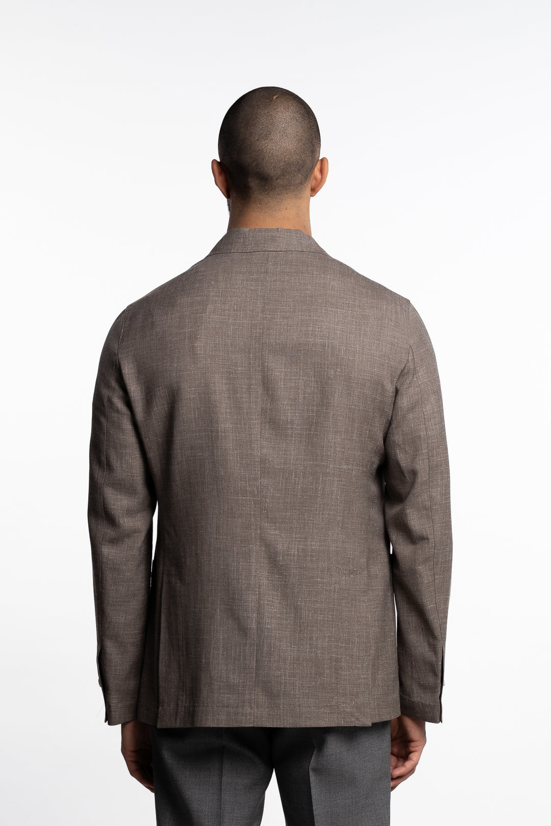 Wool/Silk/Linen Easywear Blazer Beige